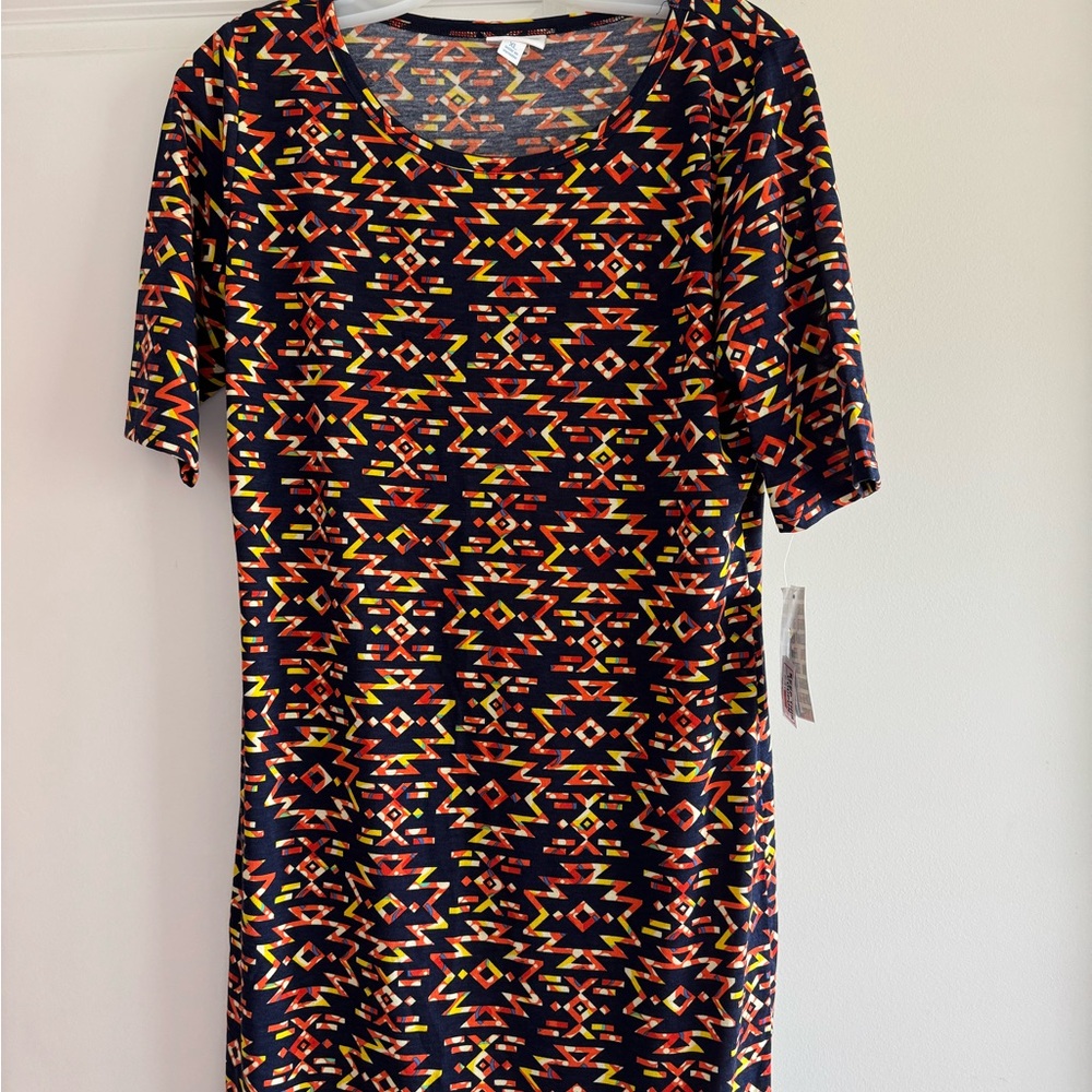 LuLaRoe Aztec Print Julia Dress Size XL